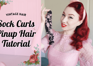 Pinup sock curls tutorial