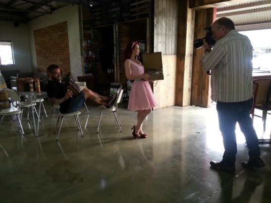 Behind the scenes at the photo shoot for The West Australian.