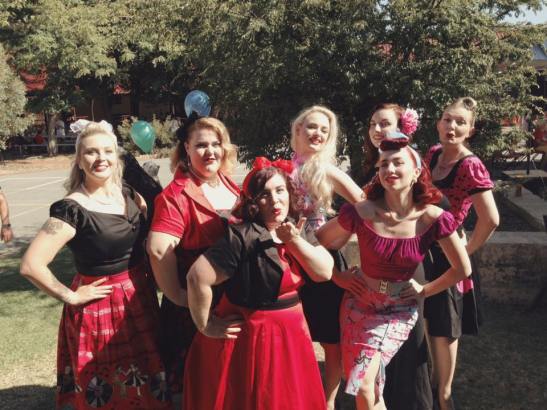 All the pinup girls after the show!